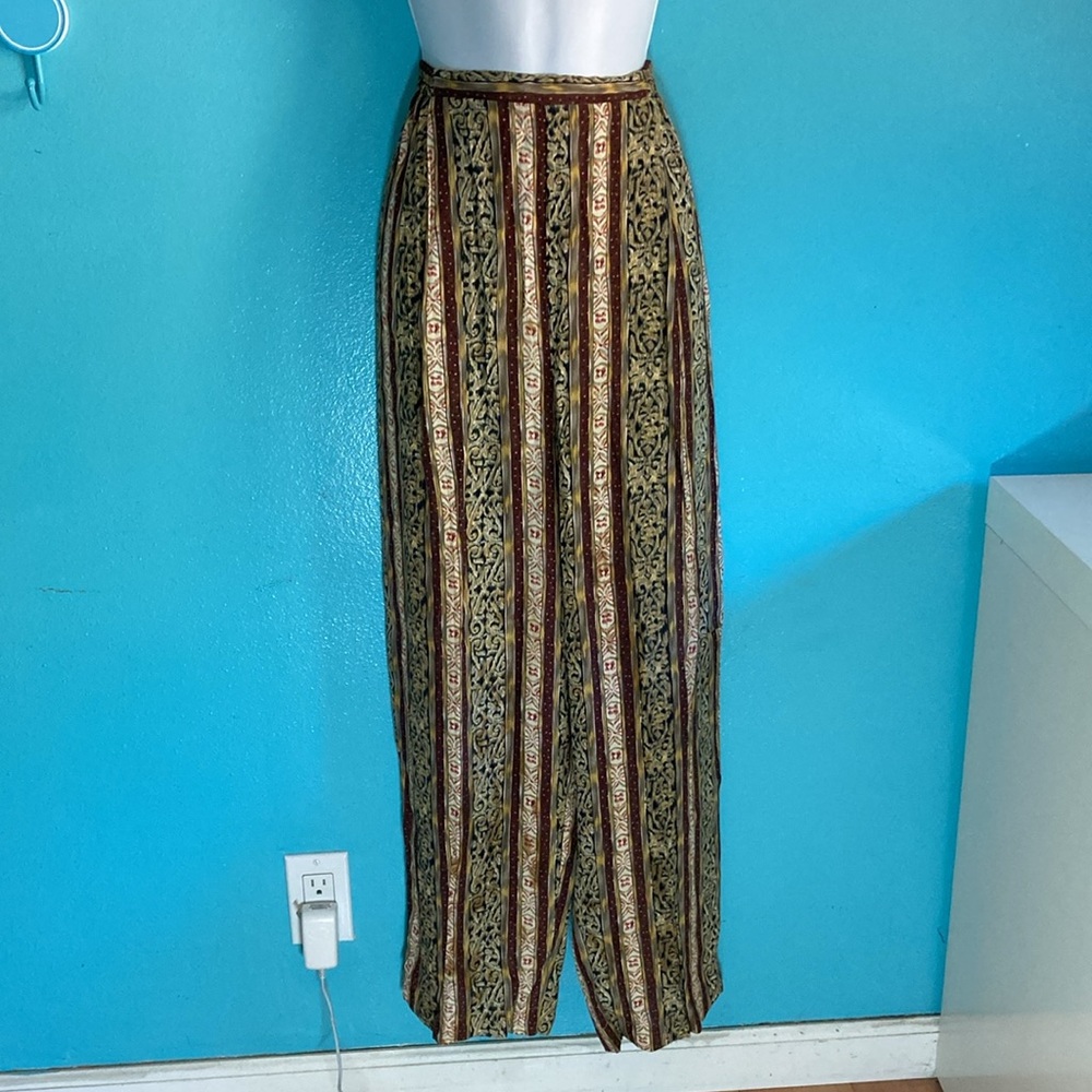 Options Melrose Women Size L Multicolor Pattern Pull On Hi Rise Crop Casual Pant - Picture 6 of 8